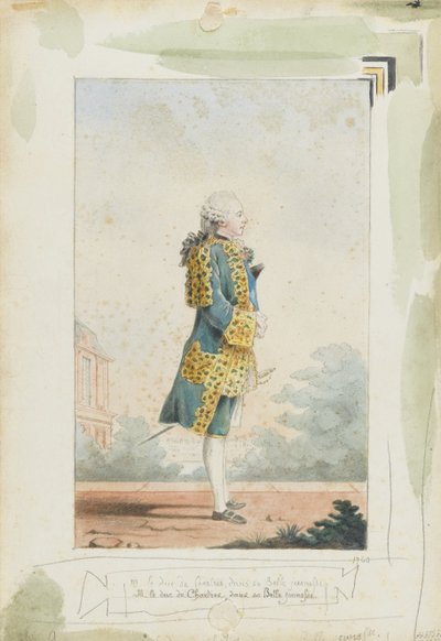 Louis Philippe II, hertug av Chartres 1747-1793, 1760 av Louis Carrogis dit Carmontelle