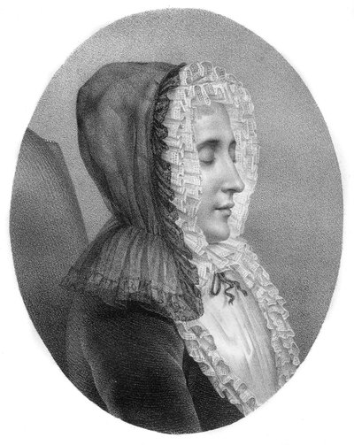 Madame du Deffand - Marie de Vichy-Chamrond (eller Champrond), Marquise du Deffand - 1697-1780 - gravering av Carmontelle - av Louis Carrogis (after) Carmontelle