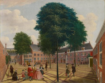 Den store gårdsplassen til Lepers Home, 1735 av Louis Chalon