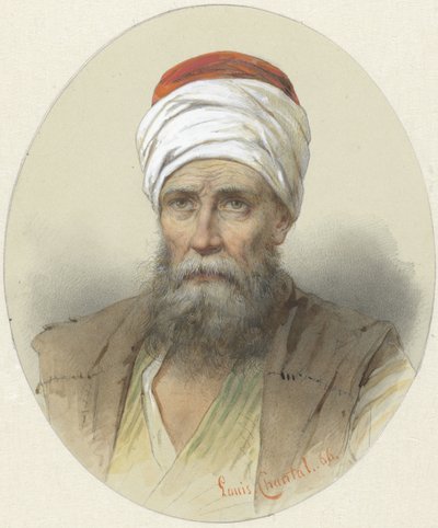 Mann med turban av Louis Chantal