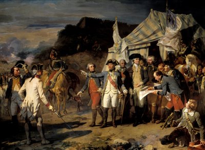 Beleiringen av Yorktown av Louis Charles Auguste Couder