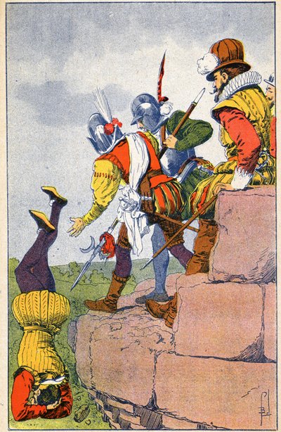 Cruaut fra de protestantiske Armels fra Baron des Adrets av Louis Charles Bombled