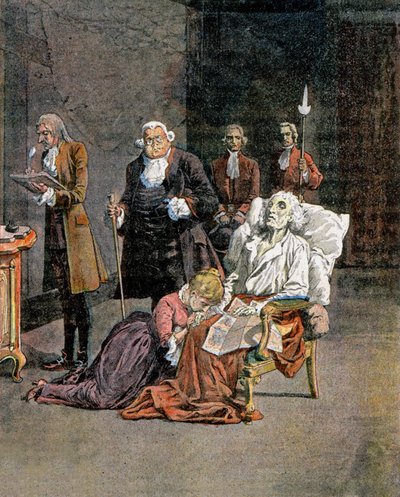 Dupleix død av Louis Charles Bombled
