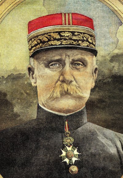 Første verdenskrig: portrett av general Pétain (1856–1951) som kommanderende for Armée ved Verdun i 1916. Illustrasjon fra det 20. århundre av Louis Charles Bombled