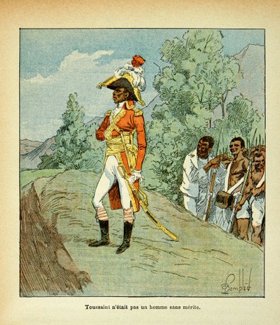 Illustrasjon av bombet Louis (1862-1927) fra boken "The Memorial of Saint Helene" av grev Emmanuel de Las Cases (1766-1842): Portrait of Toussaint Louverture (1743-1803) Privat samling av Louis Charles Bombled