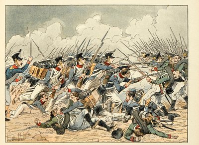 Illustrasjon hentet fra boken "Les heros du Siecle", anekdotiske resiter av Dick de Lonlay og illustrert av Louis Bombled (1862-1927) av Louis Charles Bombled