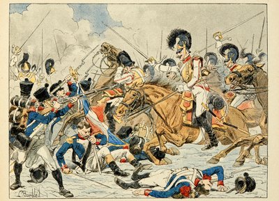 Illustrasjon hentet fra boken "Les heros du Siecle", anekdotiske resiter av Dick de Lonlay og illustrert av Louis Bombled (1862-1927) av Louis Charles Bombled