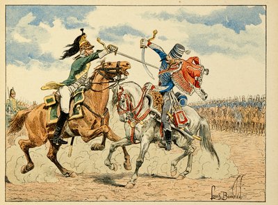 Illustrasjon hentet fra boken "The Heros of the Siecle", anekdotiske resiter av Dick de Lonlay og illustrert av Louis Bombled (1862-1927) av Louis Charles Bombled