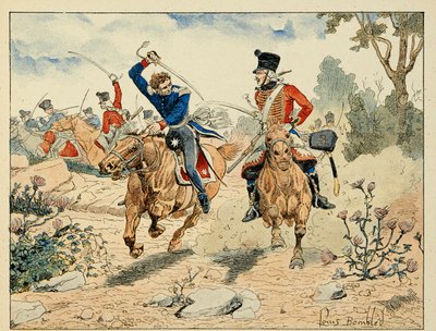 Illustrasjon hentet fra boken "The Heros of the Siecle", anekdotiske resiter av Dick de Lonlay og illustrert av Louis Bombled (1862-1927) av Louis Charles Bombled