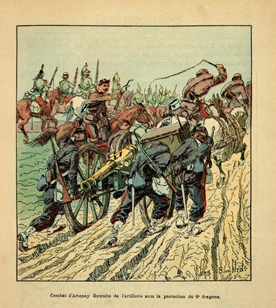 L'Armee de la Loire av Eugene Sergent, dit Grenest, illustrert av Louis Bombled (1862-1927) (fransk-tyske krig; kampanje 1870 -1871): Combat d'Artenay 10. oktober av Louis Charles Bombled