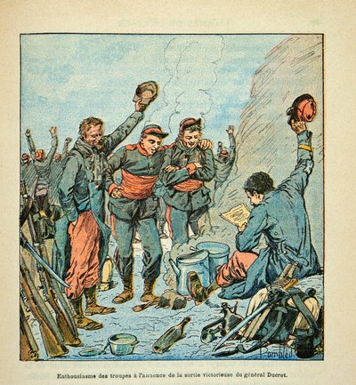 The Army of the Loire av Eugene Sergent, dit Grenest, illustrert av Louis Bombled (1862-1927) (fransk-tyske krig; kampanje 1870 -1871): utgang av general Ducrot ved av Louis Charles Bombled