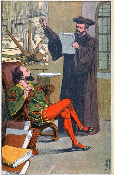 Rabelais i trykkeriet til Etienne Dolet av Louis Charles Bombled