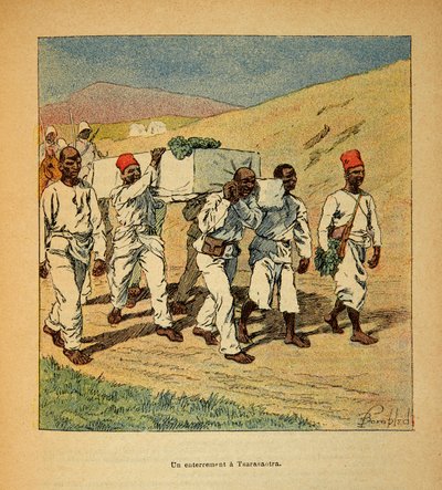 The War in Madagascar-Anecdotal History of the French Expeditions of 1885-1895 av Henri Galli dit Galllichet (1854-1922), illustrert av Louis Bombled (1862-1927): Privat samling av Louis Charles Bombled