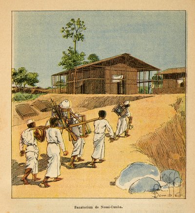 The War in Madagascar-Anecdotal History of the French Expeditions of 1885-1895 av Henri Galli dit Galllichet (1854-1922), illustrert av Louis Bombled (1862-1927): Et sanatorium ved Nossi-Cumba i det 19. århundre, delvis samling av Louis Charles Bombled