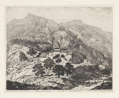 Montalba-le-Château (Frankrijk) Montalba Pyr[eneas]s. orient[ale]s (tittel på objekt) av Louis Charles Hora Siccama