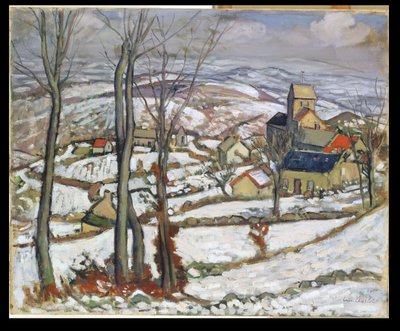Village in the Snow, ca. 1910-11 (olje på lerret) av Louis Charlot