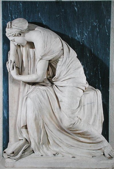 Sorg (marmor) av Louis Claude Vassé