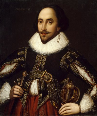 Portrett av den britiske dramatikeren William Shakespeare av Louis Coblitz