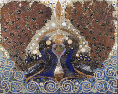 Påfuglmosaikk fra inngangshallen i Henry O. Havemeyers hus, New York av Louis Comfort Tiffany