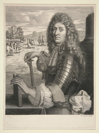 Portrett av en adelsmann i rustning av Louis Cossin