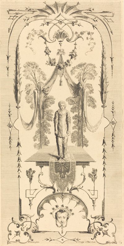 Gilles av Louis Crépy after Antoine Watteau