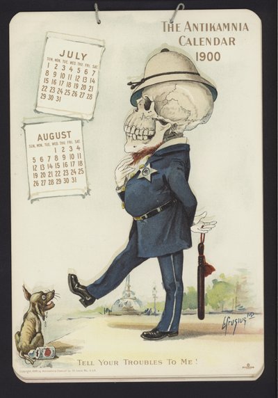 Illustrasjon for Antikamnia-kalenderen, 1900 av Louis Crucius or Crusuius
