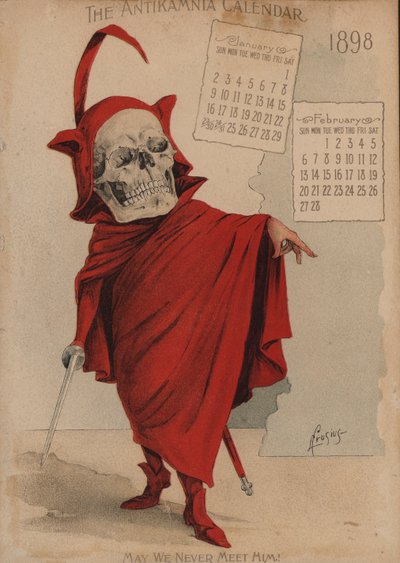 Mephistopheles, illustrasjon for Antikamnia-kalenderen av Louis Crucius or Crusuius