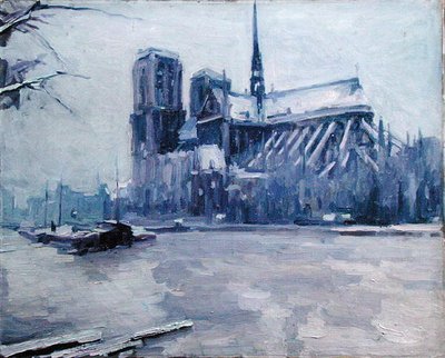 Notre-Dame på tidspunktet for flommene av Louis Degallaix