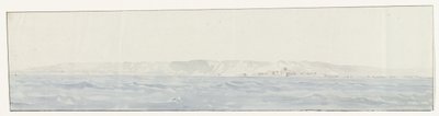 Utsikt over Crotone på kysten Utsikt over Crotone og kysten (tittel på objekt) Reiser i Italia, Sicilia og Malta - 1778 (serietittel) av Louis Ducros