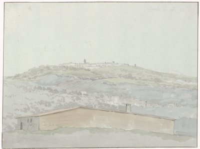Utsikt over Montefusco Utsikt over Montefusco (tittel på objekt) Reiser i Italia, Sicilia og Malta - 1778 (serietittel) av Louis Ducros
