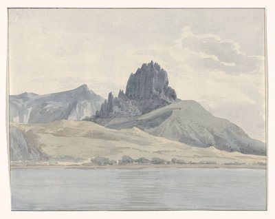 Utsikt over kysten av Pentidatilo på den andre siden av Kapp Spartivento Vue de la côte de Pentidatilo au delà du Cap de Spartivento (tittel på objekt) Voyage en Italie, en Sicile et à Malte - 1778 (serietittel) av Louis Ducros