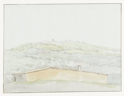 Klassiske zuil i tilfluktssted av Brindisi Gammel søyle på havnen i Brindisi (tittel på objekt) Reiser i Italia, Sicilia og Malta - 1778 (serietittel) av Louis Ducros