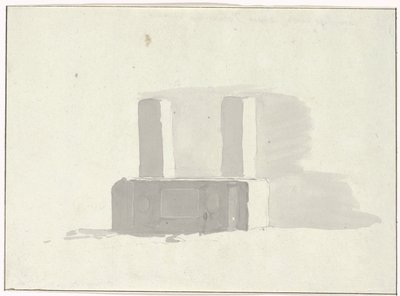 Gammel sarkofag som tjener som drikkekar i Terracina Sarcophage ancien, servant d