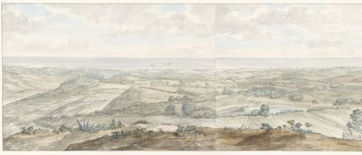 Panorama fra Collis Minervalis Generell visning tatt fra toppen av Collis Minervalis (tittel på objekt) Reiser i Italia, Sicilia og Malta - 1778 (serietittel) av Louis Ducros