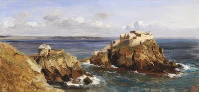 Utsikt over festningen Bertheaume av Eugene Isabey
