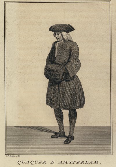 Quaker fra Amsterdam, Nederland (gravering) av Louis Fabricius (after) Dubourg