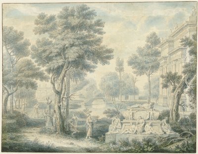 Arkadisk landskap med en grav av Louis Fabritius Dubourg