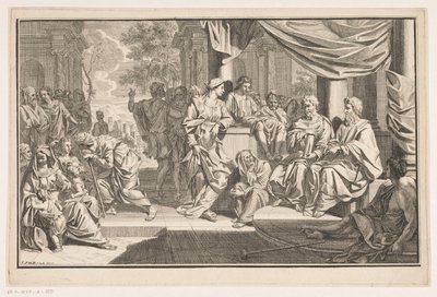 Paulus og Barnabas forkynner foran tempelet av Louis Fabritius Dubourg