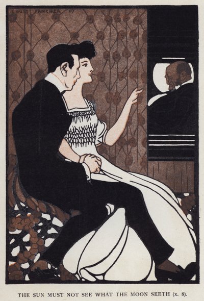 Solen må ikke se det månen ser (farge litho) av Louis Fancher