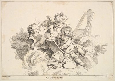 Maleri. av Louis Felix de la Rue