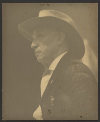 Portrett av en mann med en Stetson av Louis Fleckenstein