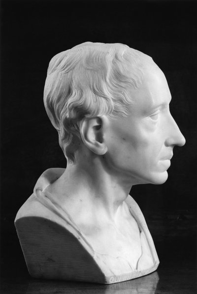 Byste av Alexander Pope (marmor) av Louis Francois Roubillac