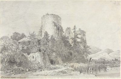 Utsikt over Chateau de Saconnex av Louis Francois Cassas