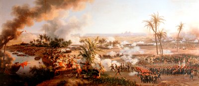 Slaget ved pyramidene, Egypt, 21. juli 1798 av Louis Francois Lejeune