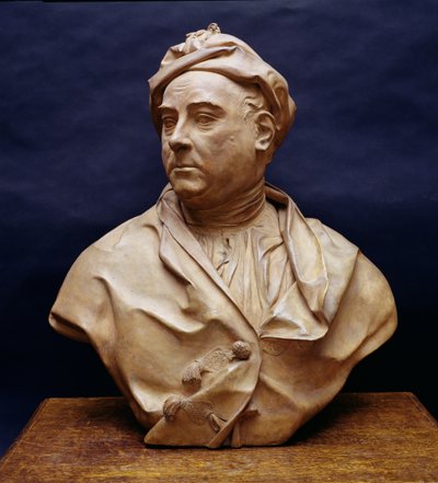 Portrettbyste av George Frederick Handel (1685-1759) (terrakotta) av Louis Francois Roubillac