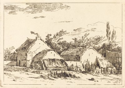 To låver av Louis Gabriel Moreau the Elder