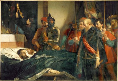 Siste æresbevisninger gitt til grevene av Egmont og Hoorn av den store ed av Brussel (maleri på lerret) av Louis Gallait