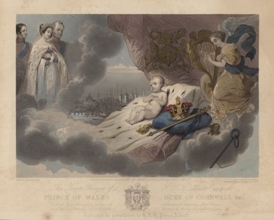 Den første bønn til prinsen av Wales, prins Albert Edward, den fremtidige kong Edward VII, 1842 av Louis Gallait