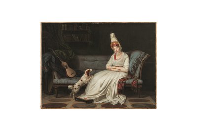 Portrett av Elizabeth, Lady Webster, senere Lady Holland (1771-1845), ca. 1795 (olje på lerret) av Louis Gauffier