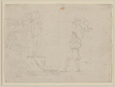 Study For Pygmalion And Galatea, ca. 1797 (kritt på papir) av Louis Gauffier